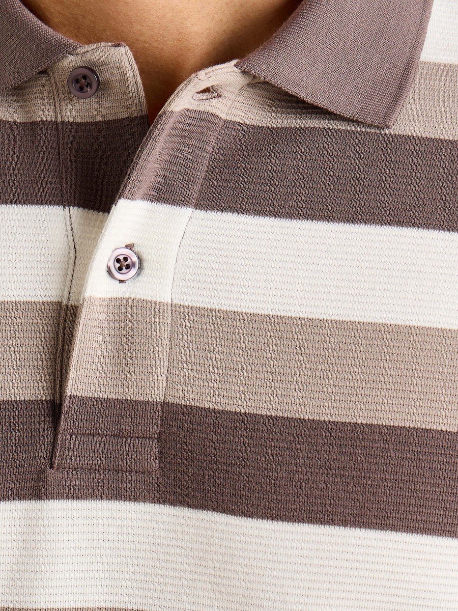 Striped Ottoman Polo T-Shirt