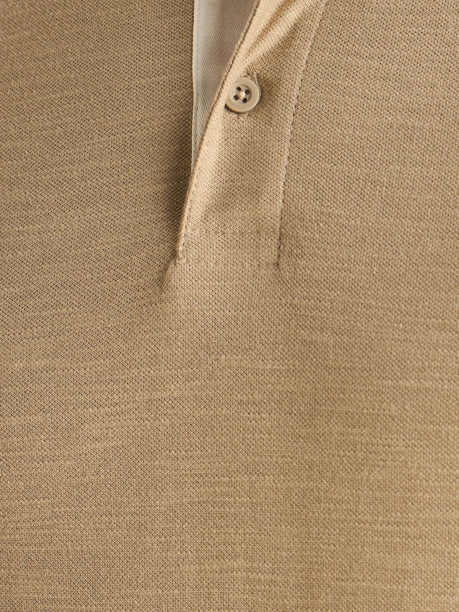 Mandarin Collar Slub T-Shirt