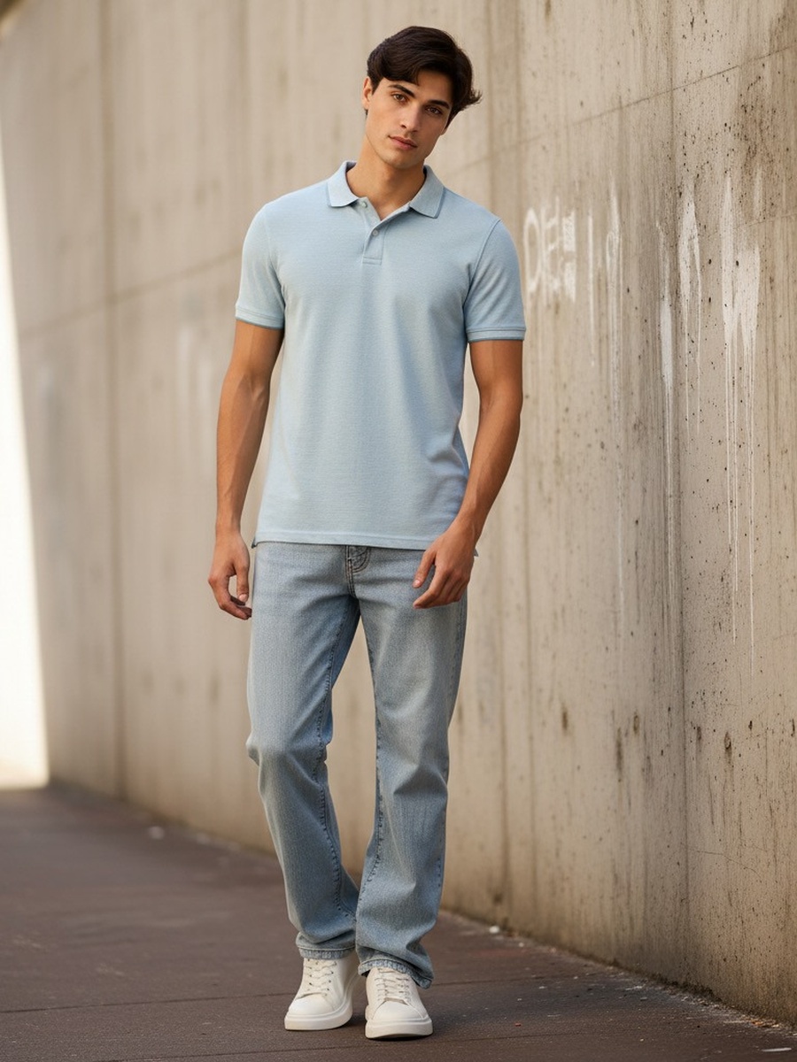 Textured Polo T-Shirt