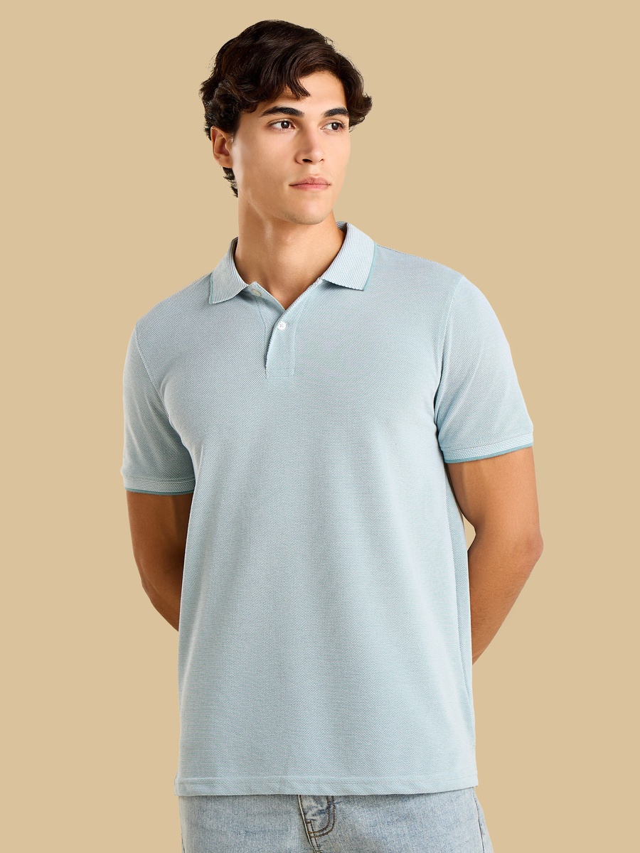 Textured Polo T-Shirt