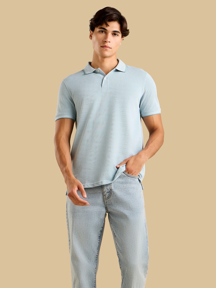 Textured Polo T-Shirt