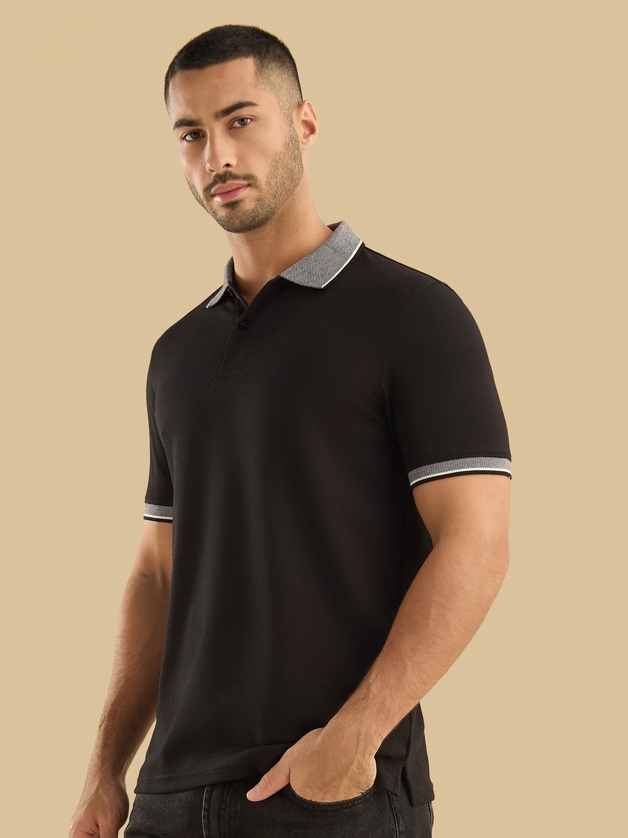 Jacquard Textured Polo T-Shirt