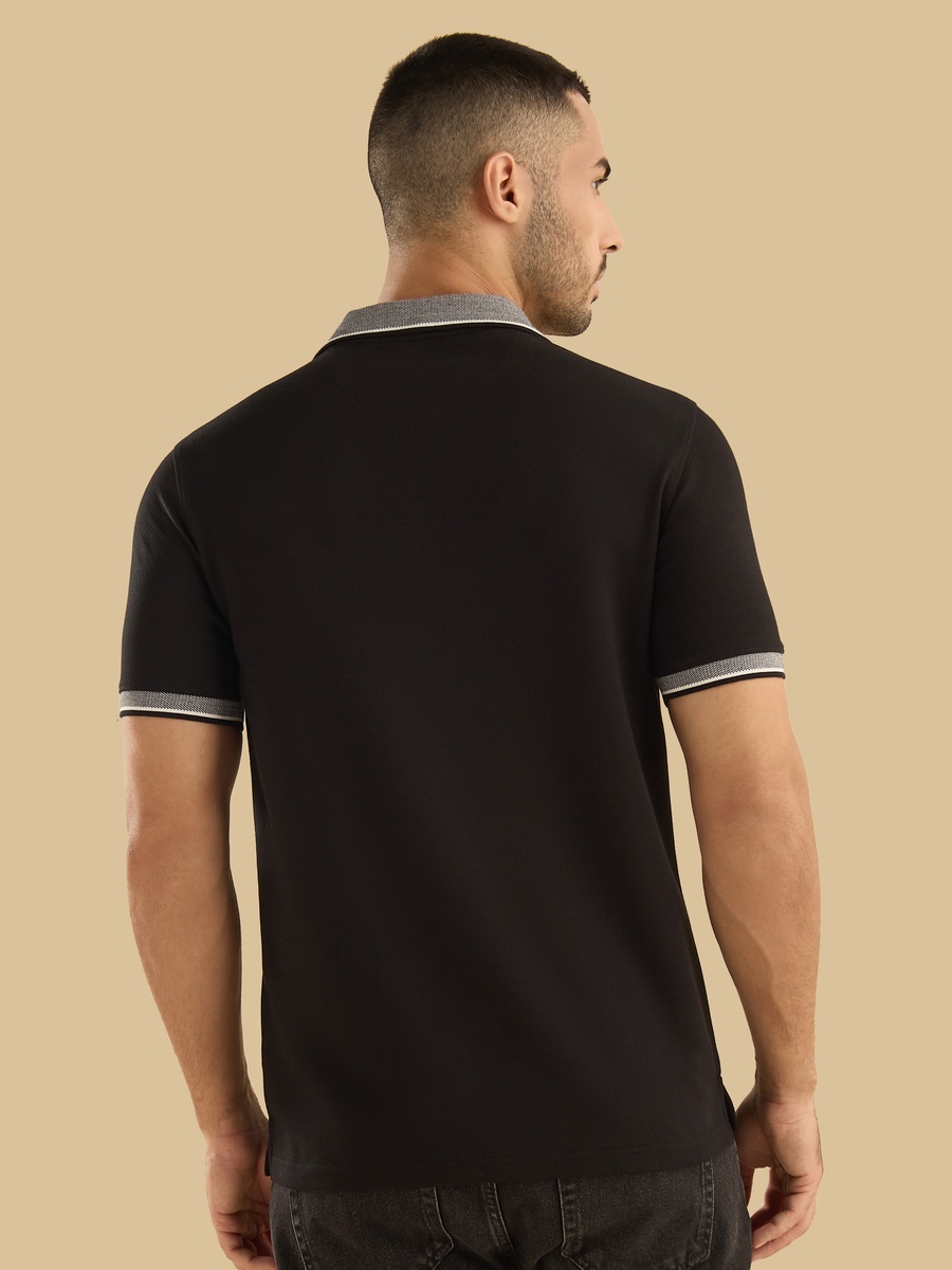 Jacquard Textured Polo T-Shirt