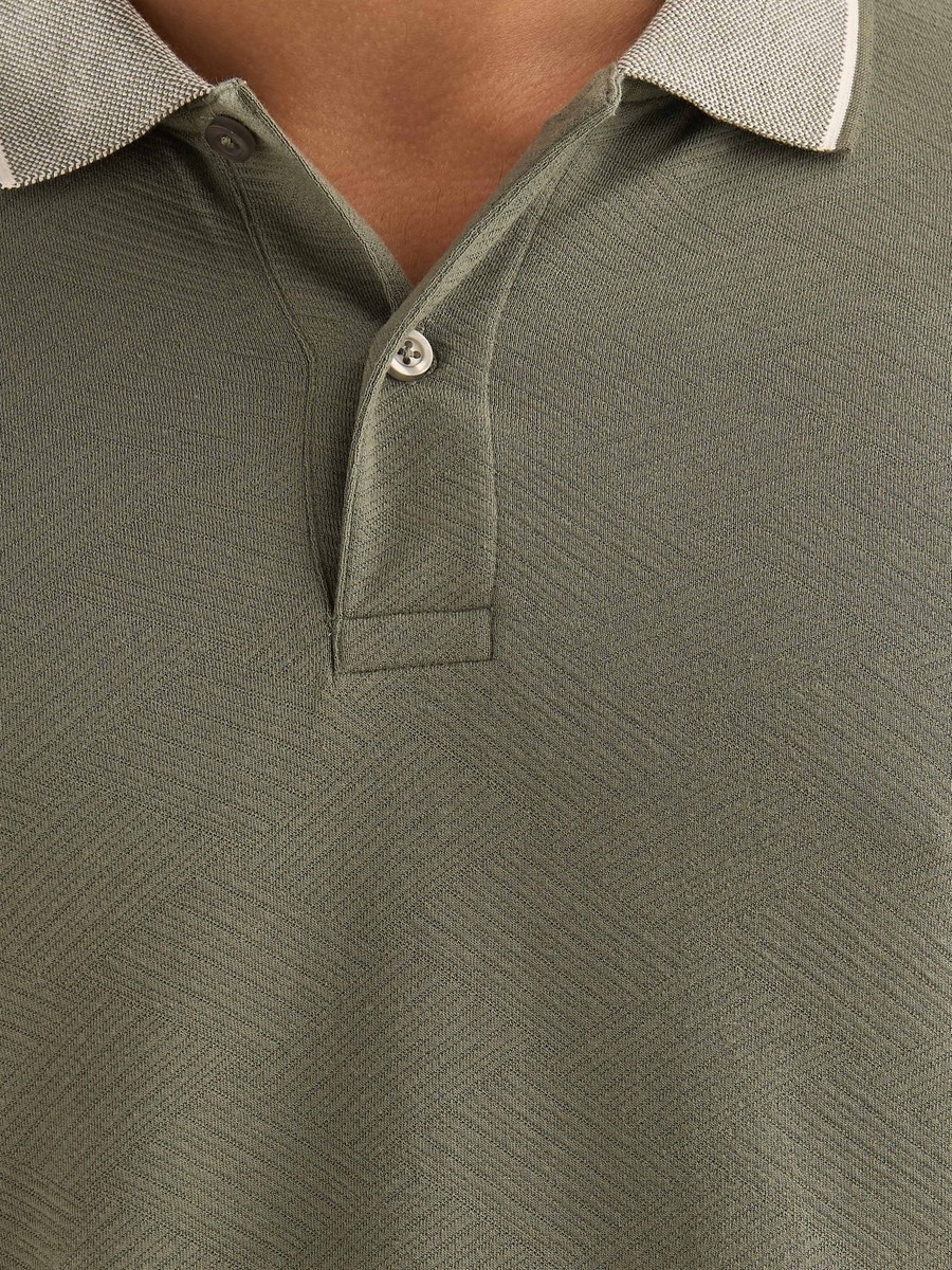 Jacquard Textured Polo T-Shirt