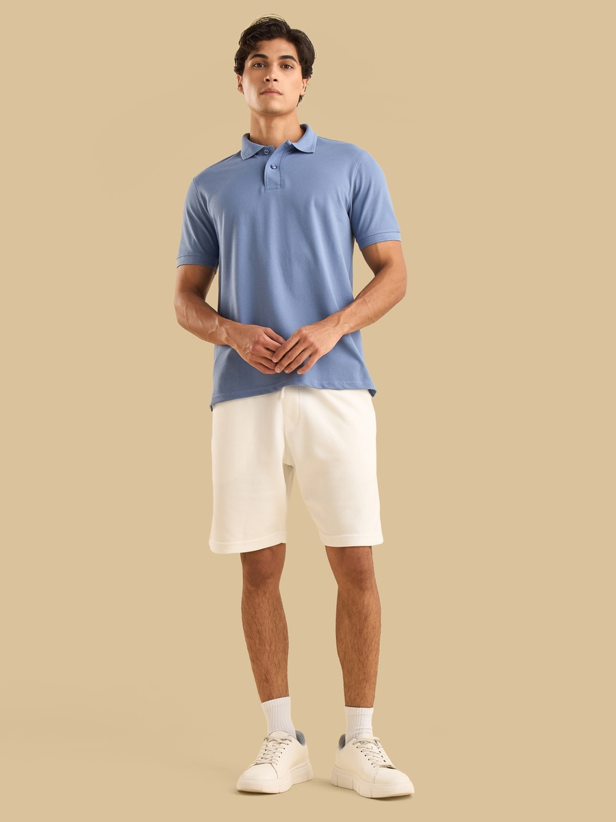 Popcorn Textured Polo T-Shirt