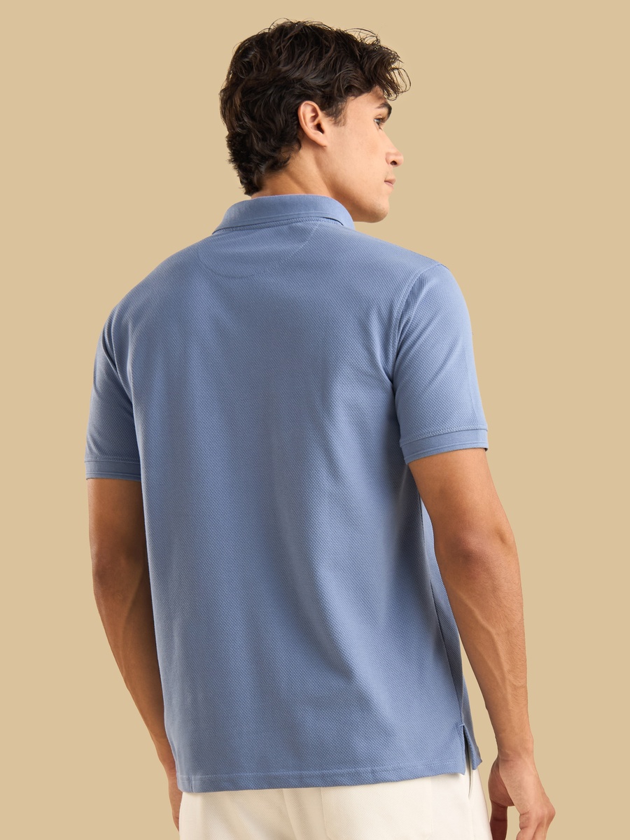 Popcorn Textured Polo T-Shirt