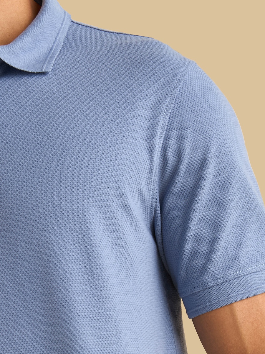 Popcorn Textured Polo T-Shirt