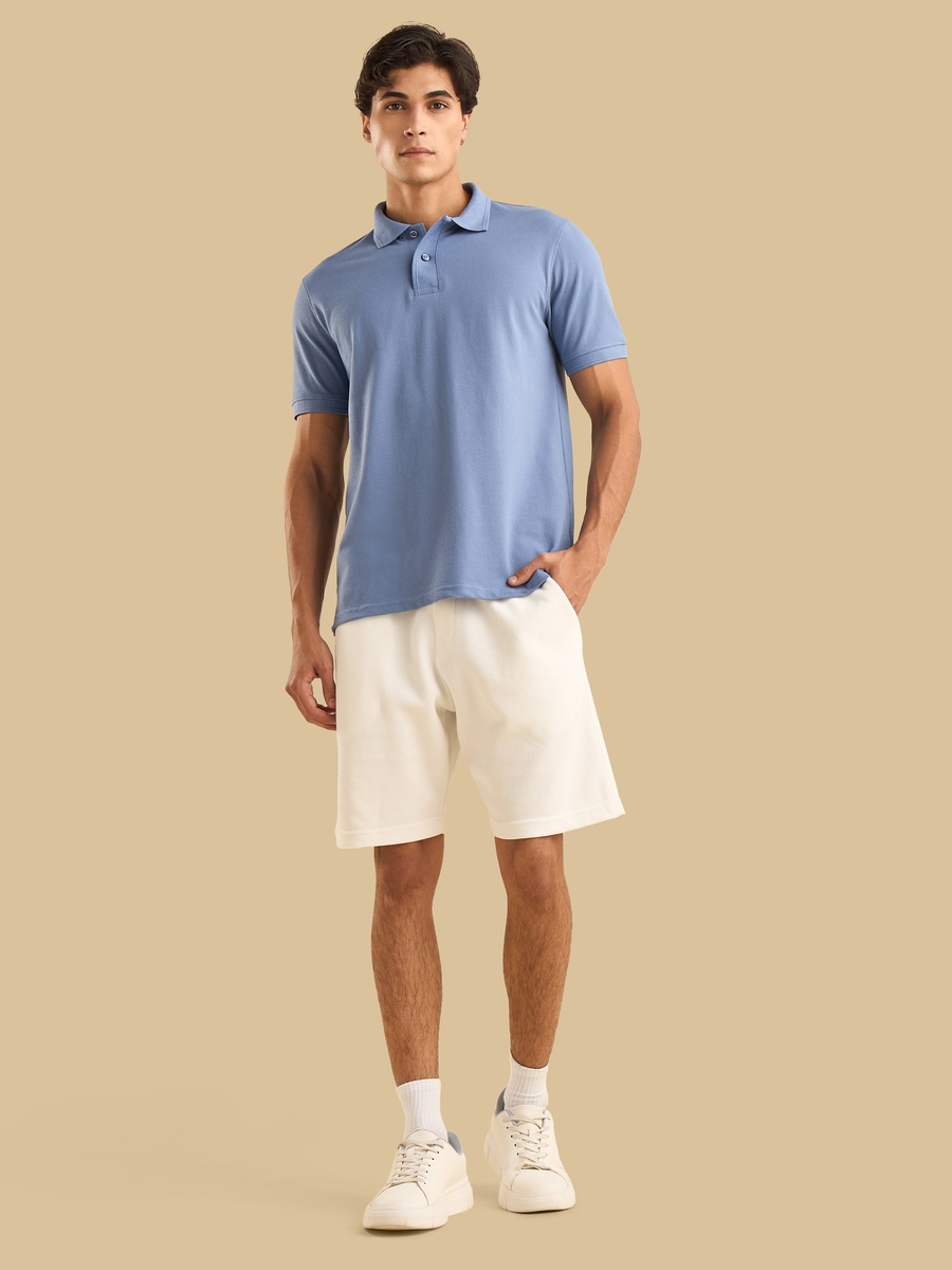 Popcorn Textured Polo T-Shirt