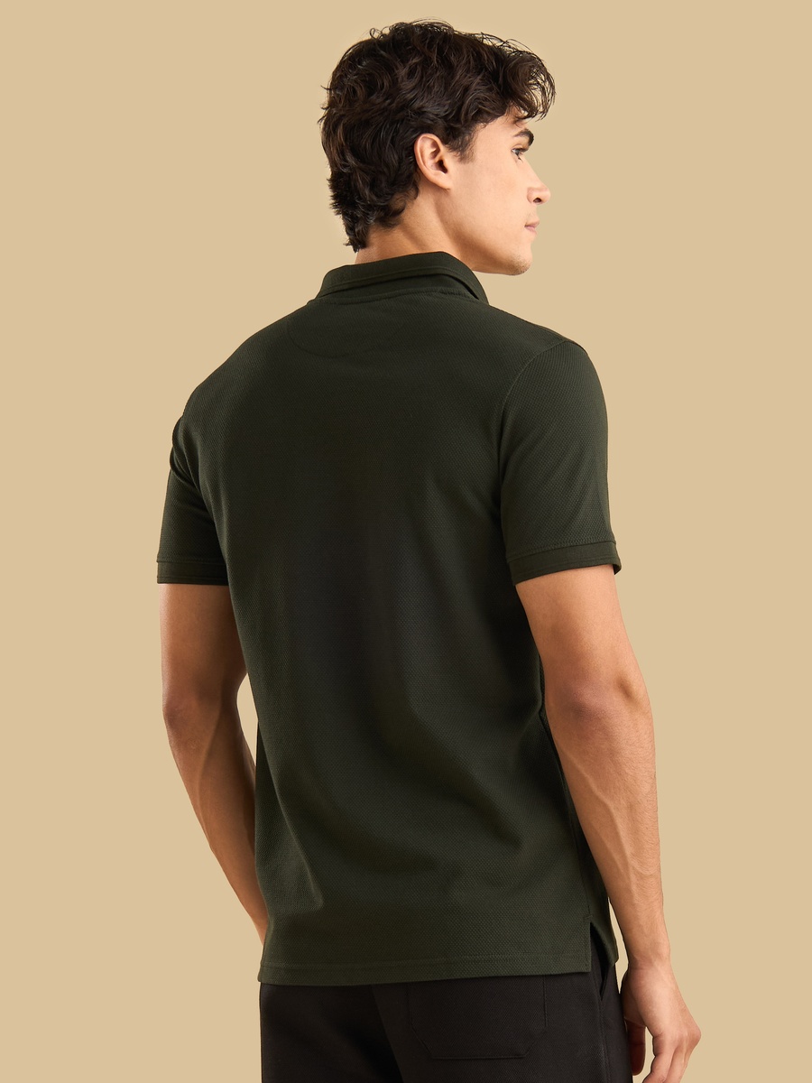 Popcorn Textured Polo T-Shirt