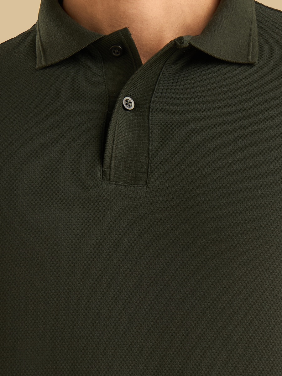 Popcorn Textured Polo T-Shirt