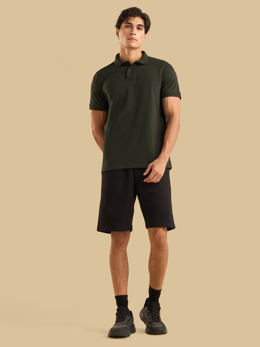 Popcorn Textured Polo T-Shirt
