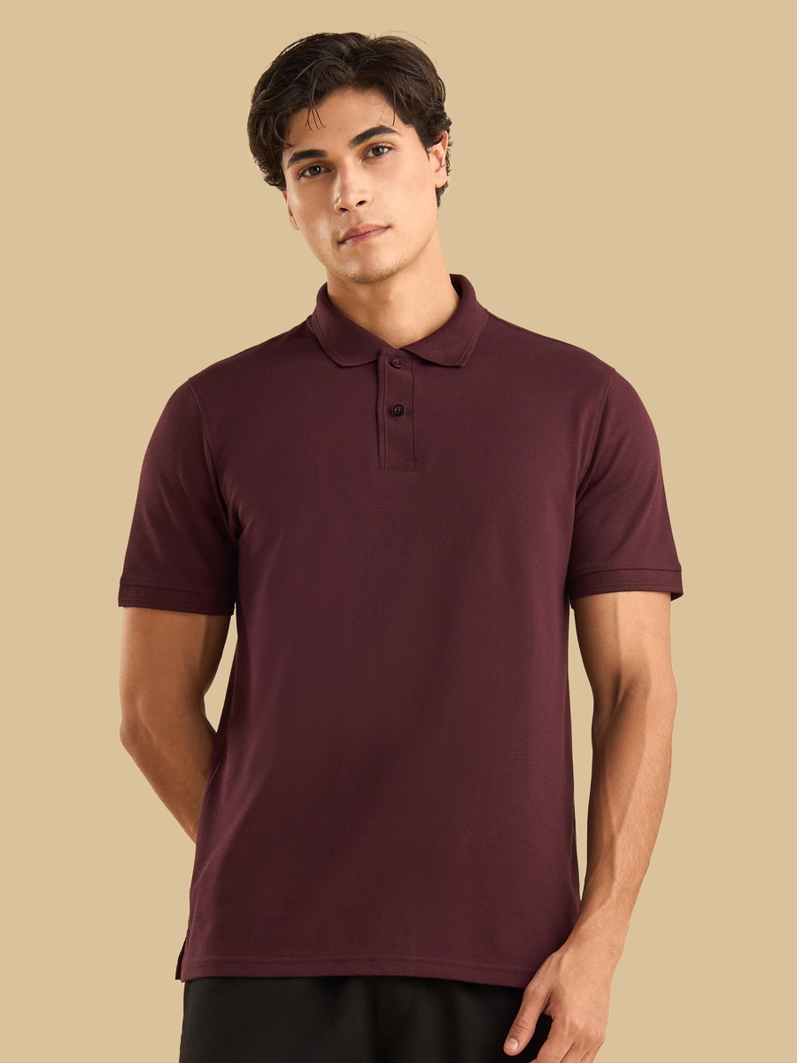 Popcorn Textured Polo T-Shirt