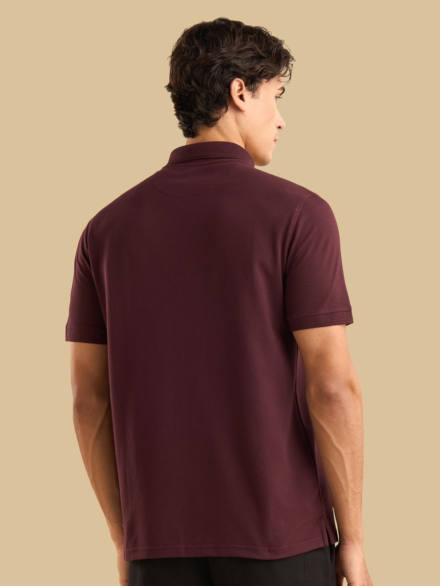 Popcorn Textured Polo T-Shirt