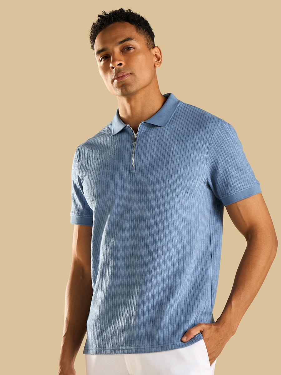 Textured Polo T-Shirt