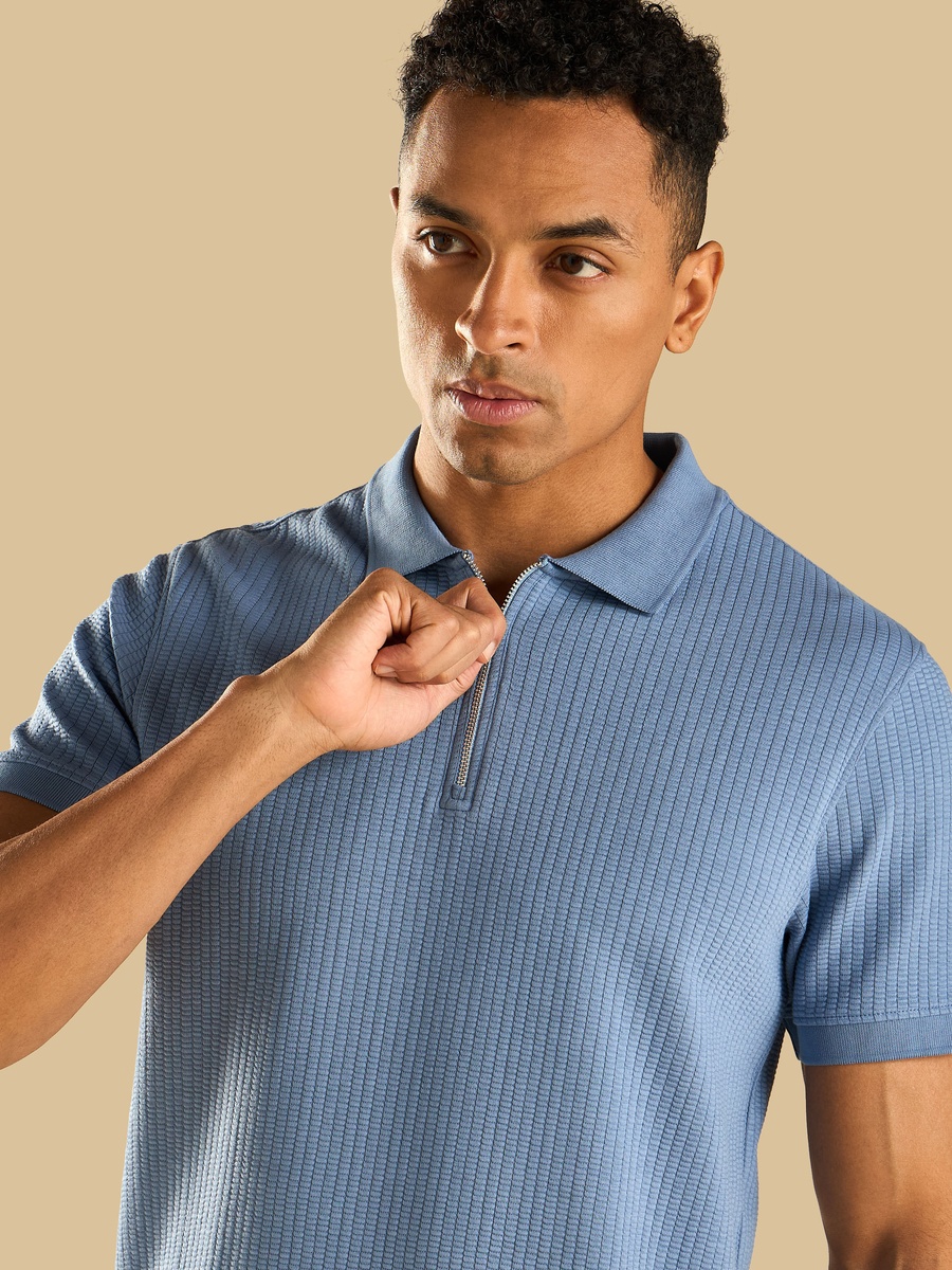 Textured Polo T-Shirt