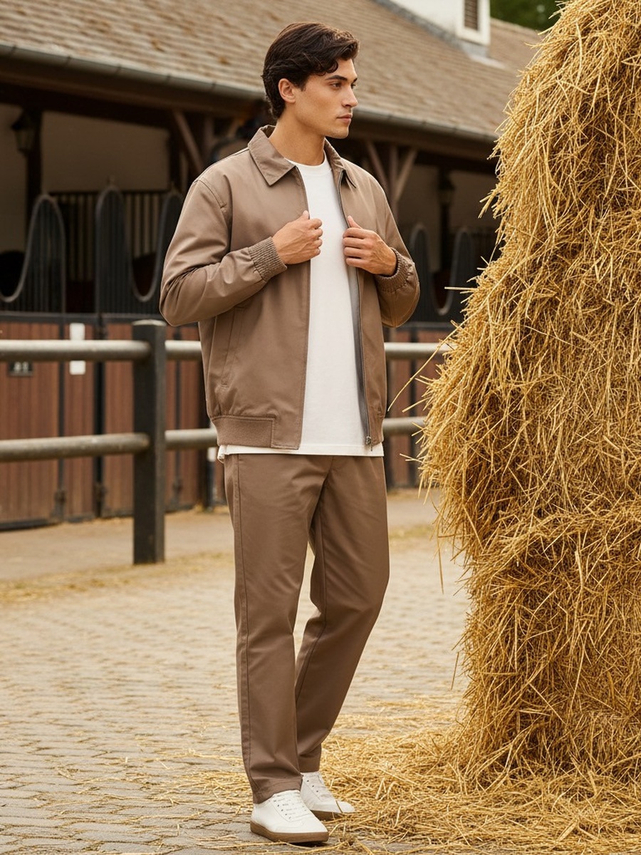 Twill Jacket with Hem Detail