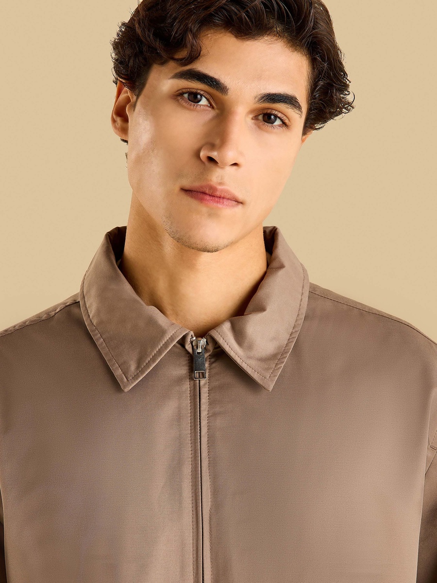 Twill Jacket with Hem Detail