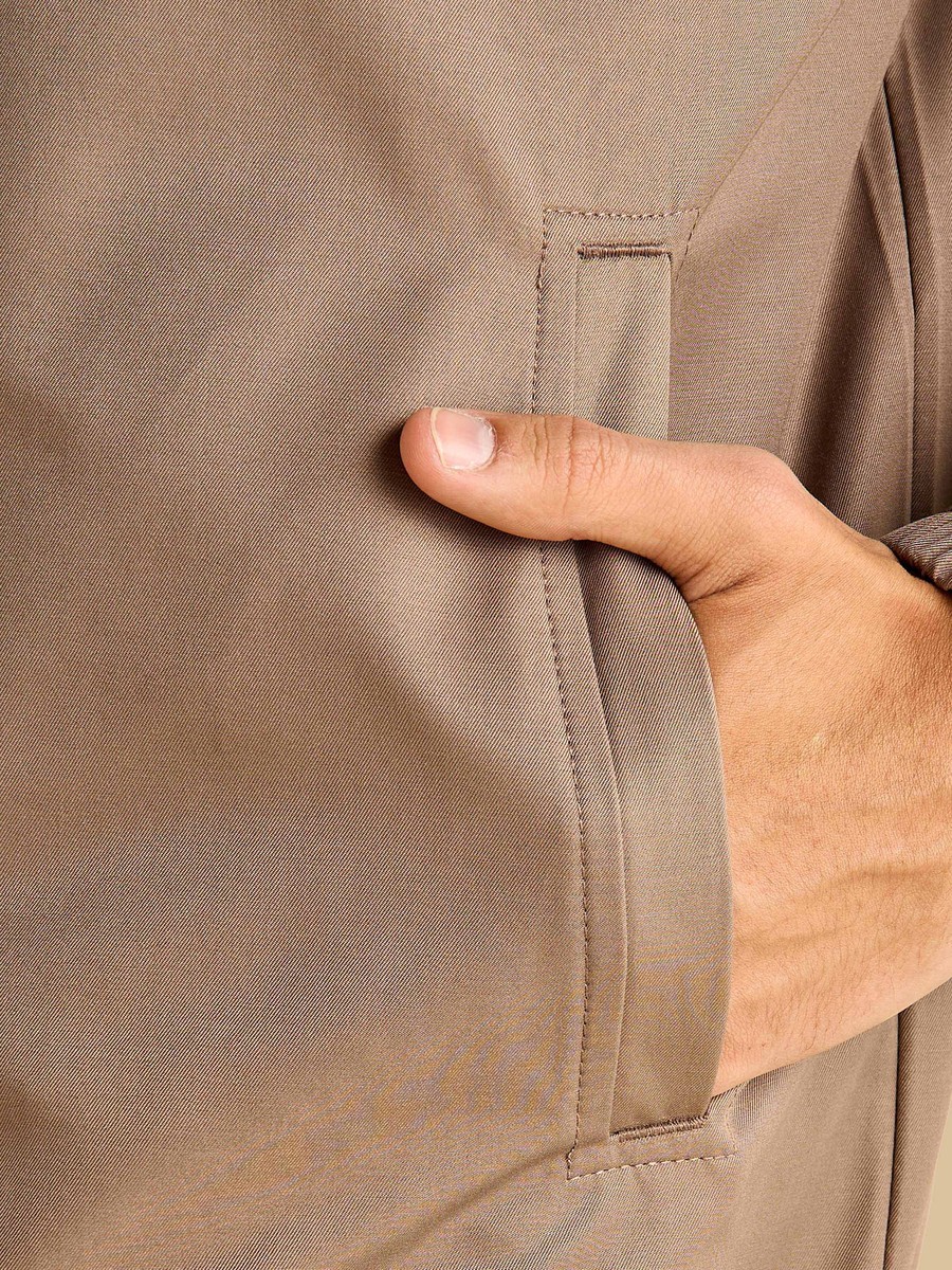 Twill Jacket with Hem Detail