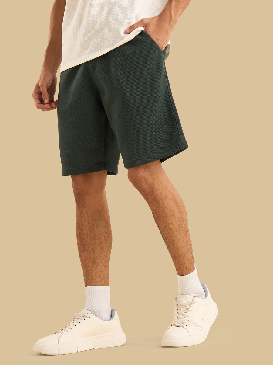 Textured Pique Shorts