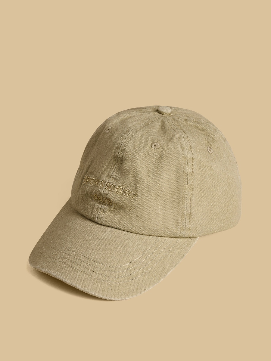 Embroidered Cap with Hook and Loop Strap Closure