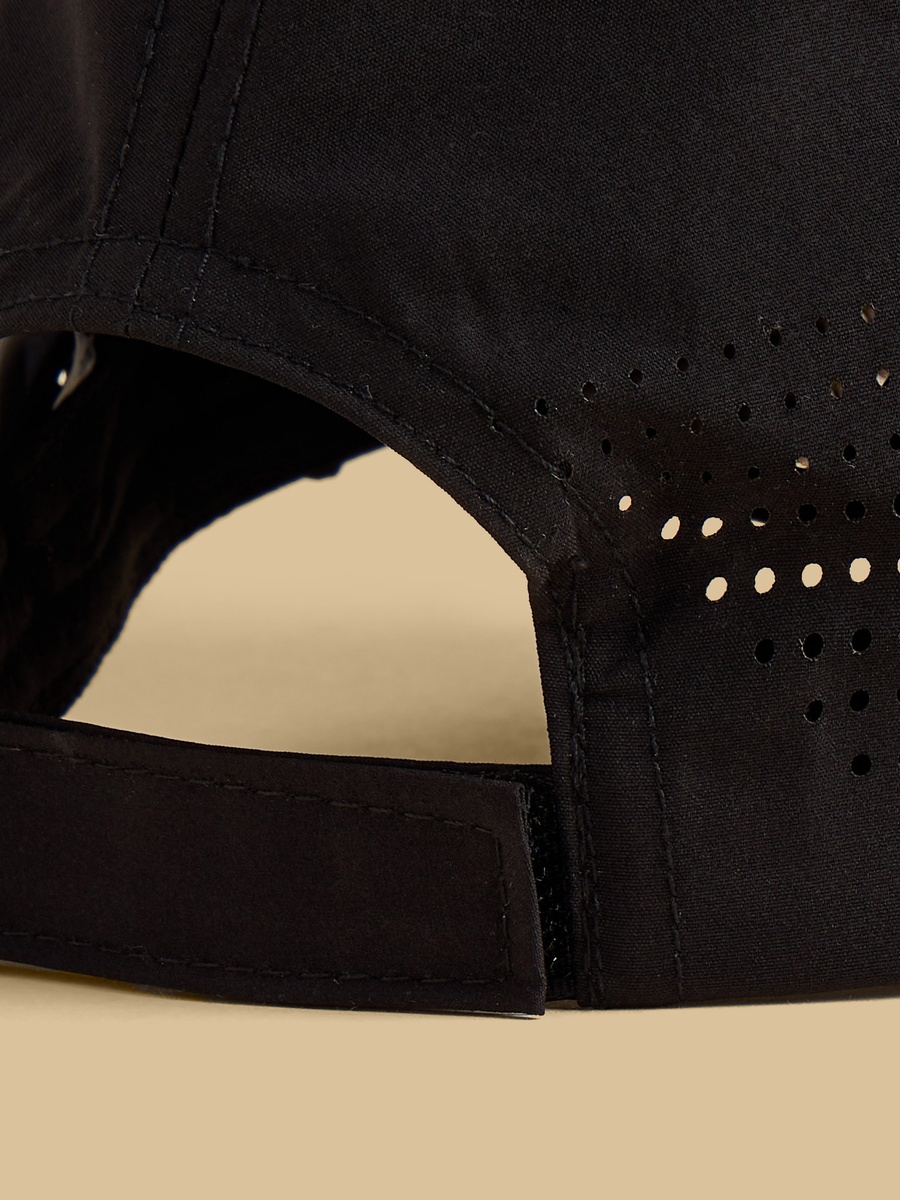 Perforated Cap with Hook and Loop Strap Closure