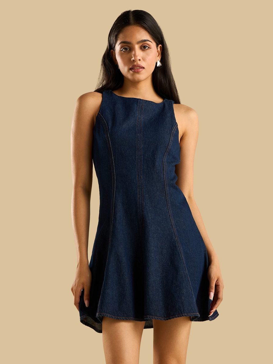 Sleeveless Mini Godet Dress