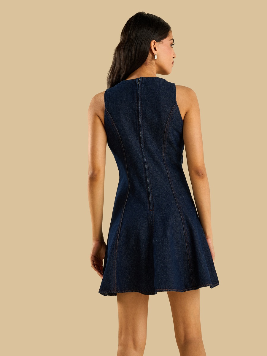 Sleeveless Mini Godet Dress