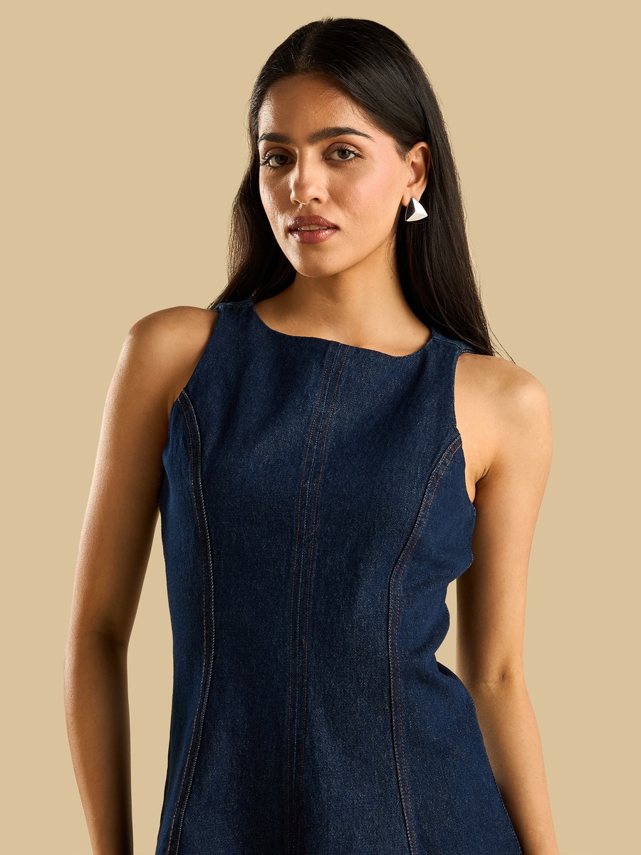 Sleeveless Mini Godet Dress
