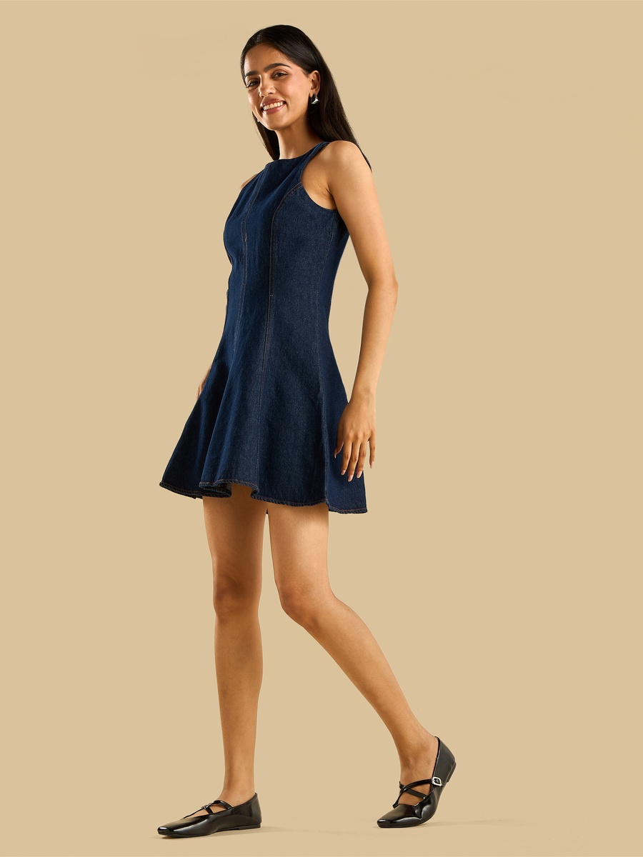 Sleeveless Mini Godet Dress