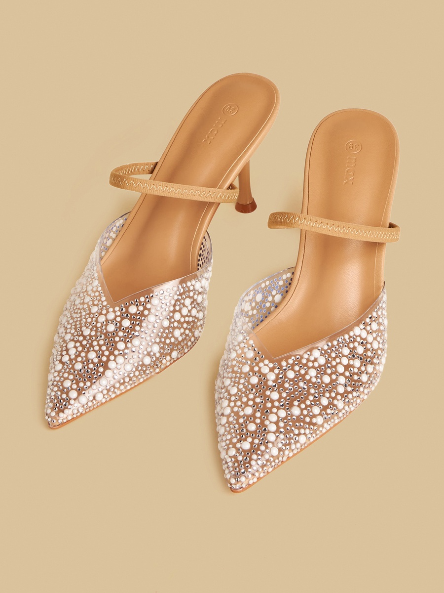 Embellished Stiletto Heel Shoes