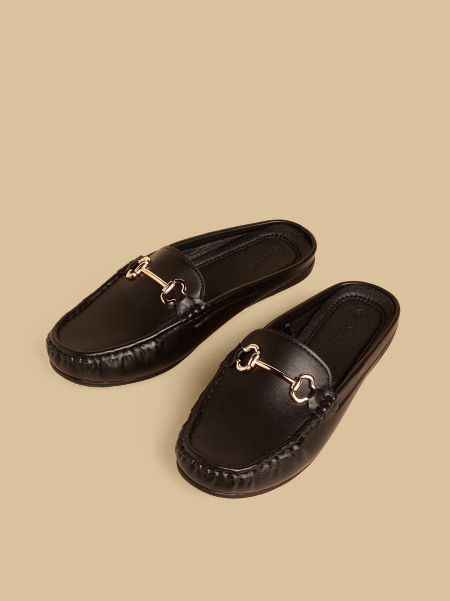 Metallic Accent Mules