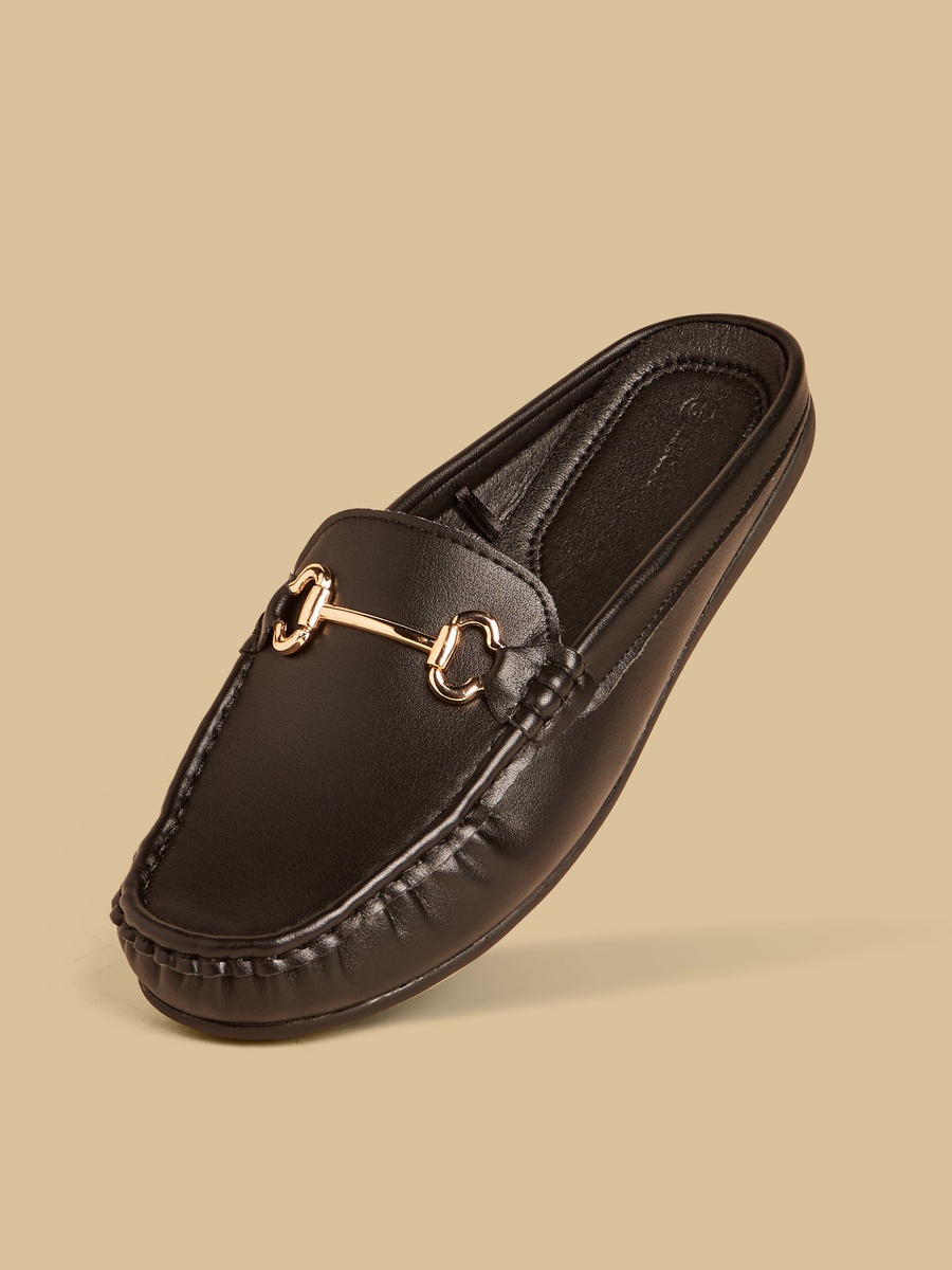 Metallic Accent Mules