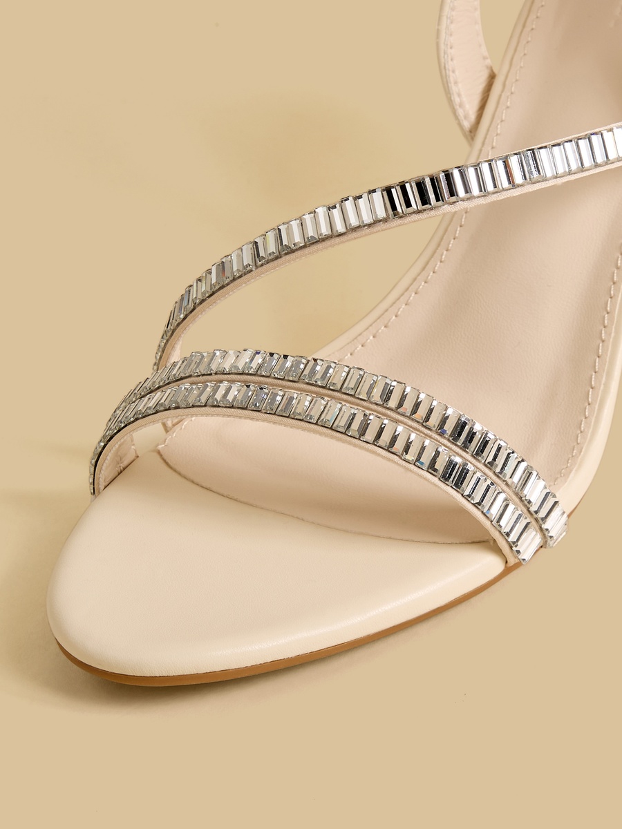 Embellished Sling Back Sandals with Stilleto Heels