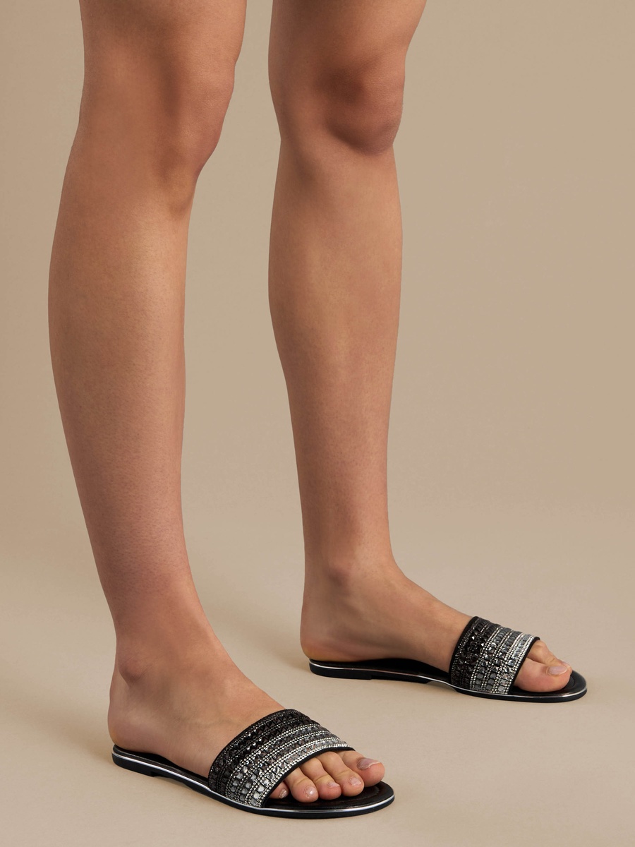 Embellished Slip-On Sandals
