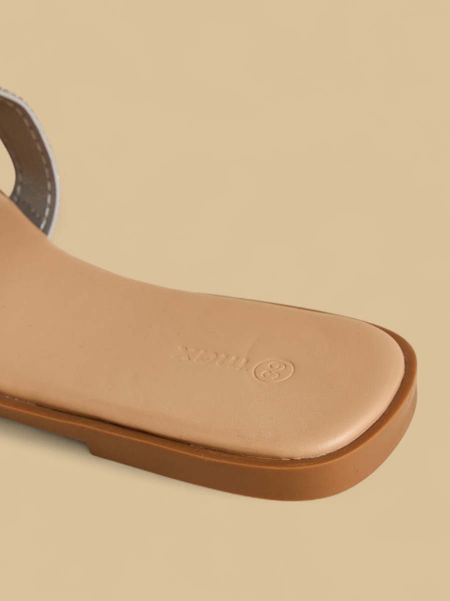 Embellished Slip-On Flat Sandals