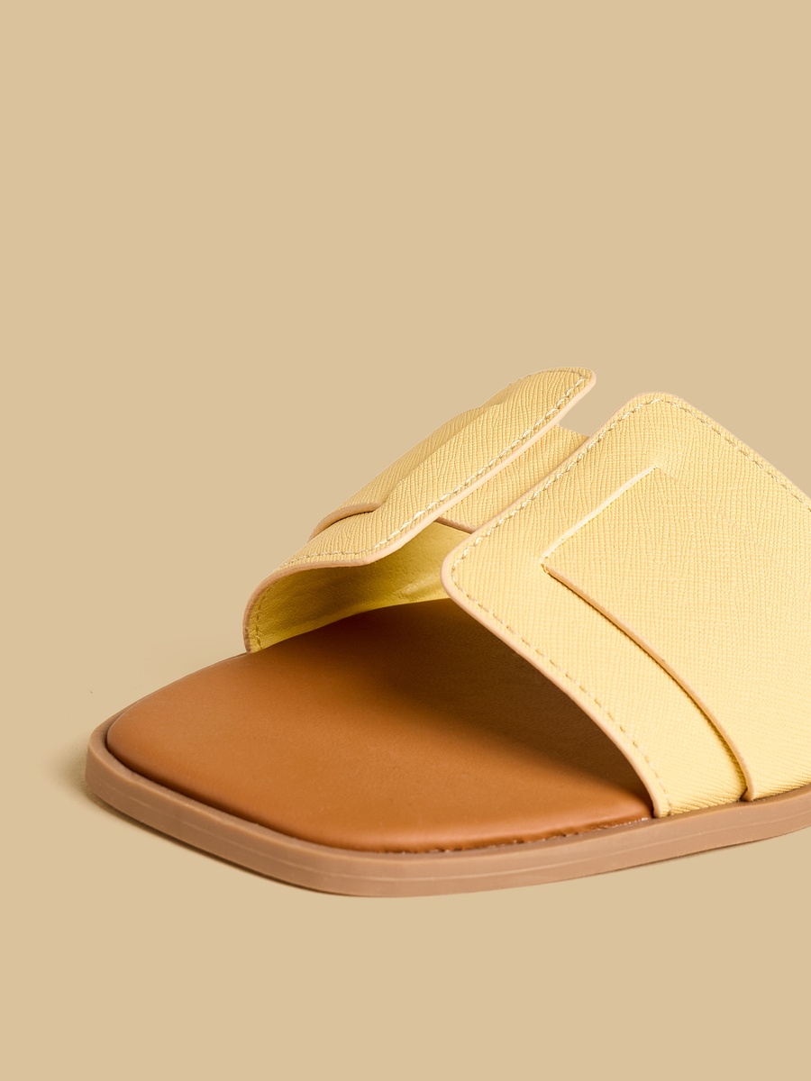 Textured Slip-On Flat Sandals