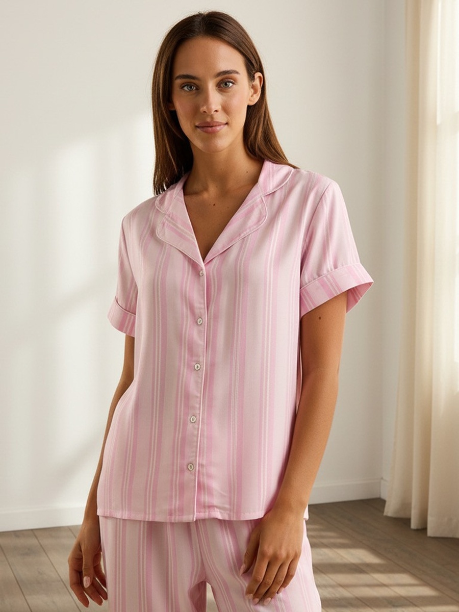 Striped Lurex Pyjama Set