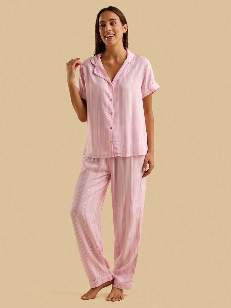 Striped Lurex Pyjama Set
