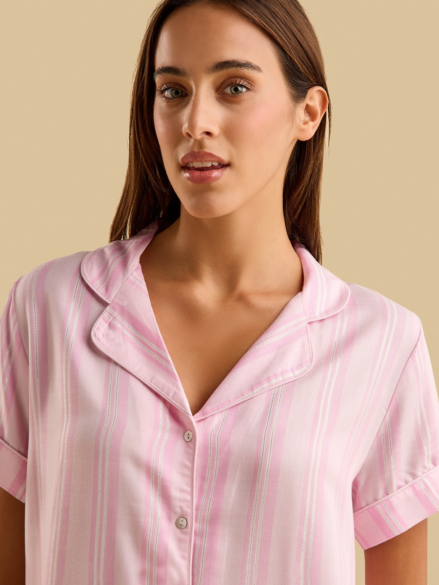 Striped Lurex Pyjama Set