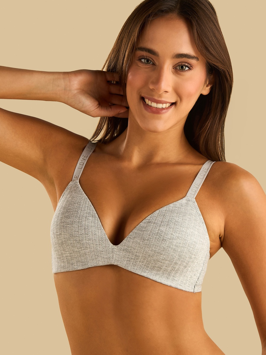 Pointelle Padded Non-Wired Comfort Bra