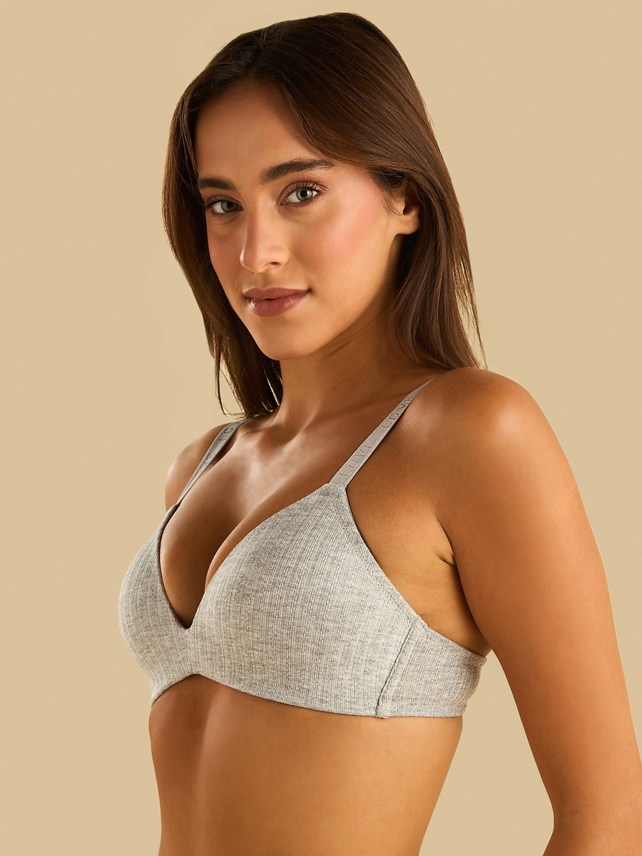 Pointelle Padded Non-Wired Comfort Bra