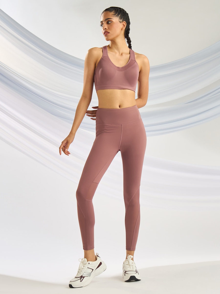 Mesh Panel High Support Sports Bra