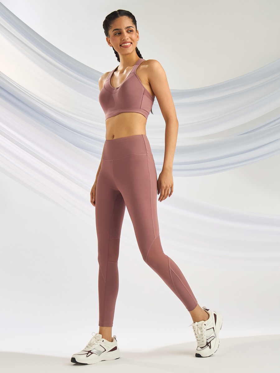 Mesh Panel High Support Sports Bra