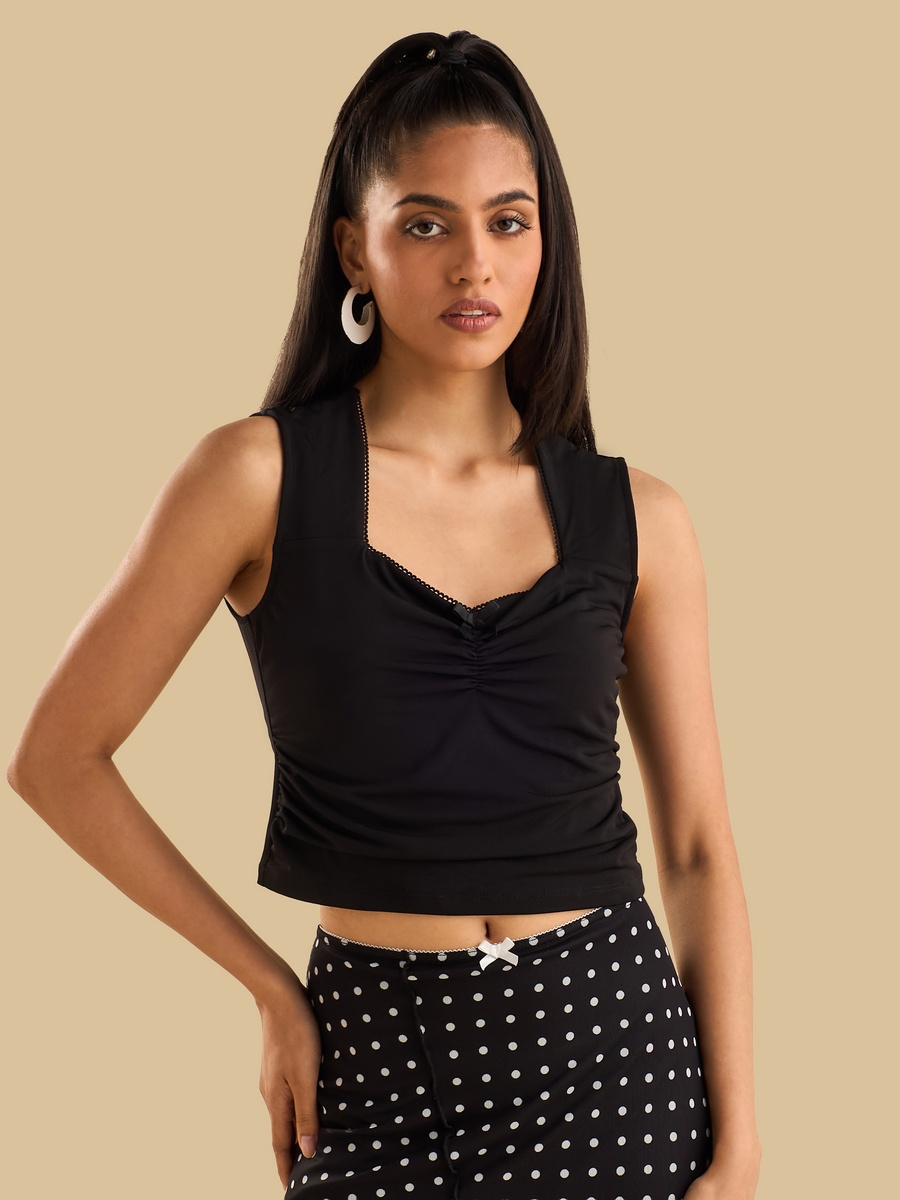 Ruched Sleeveless Top