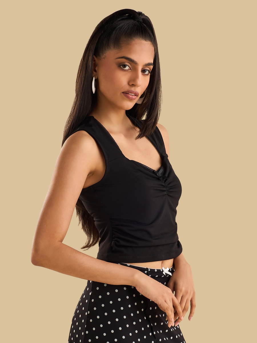 Ruched Sleeveless Top