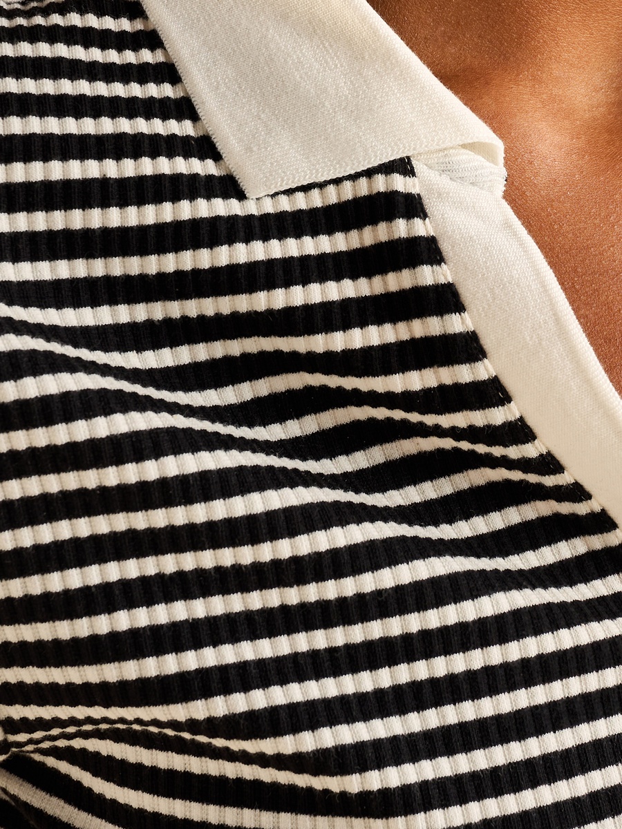 Striped Collared Top