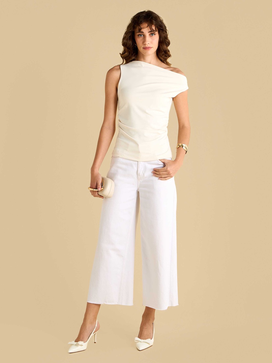 Off Shoulder Top with Ruched Design