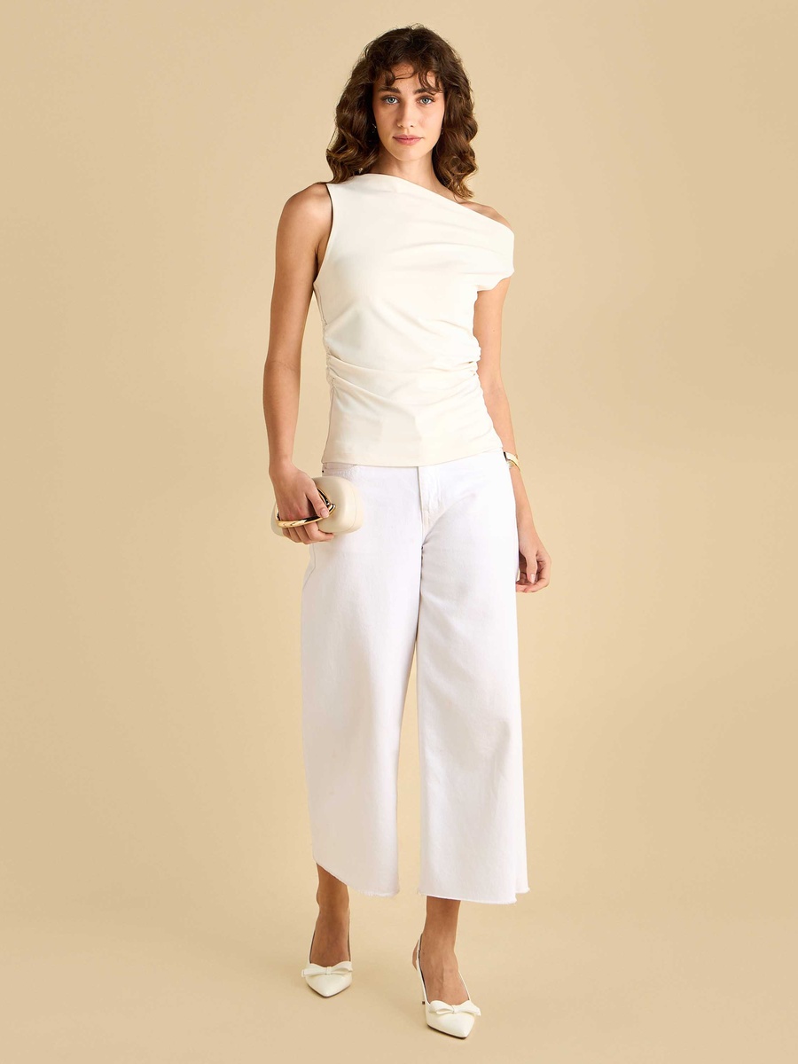 Off Shoulder Top with Ruched Design