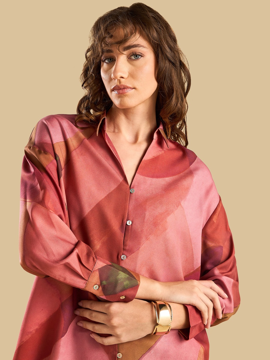 Oversized Crepe Shirt