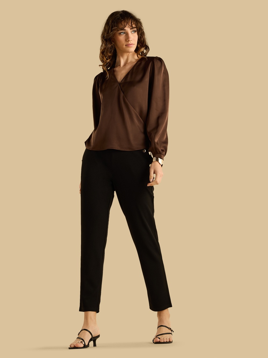 Button Accent Tapered Treggings